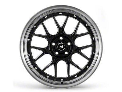 MFlow Racing MFL2 Matte Black with Machined Lip Wheel; 18x9.5; 30mm Offset (05-09 Mustang)
