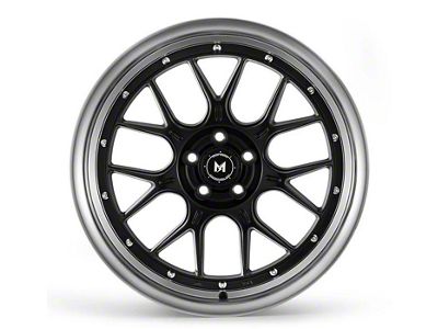 MFlow Racing MFL2 Matte Black with Machined Lip Wheel; 19x9.5; 30mm Offset (05-09 Mustang)