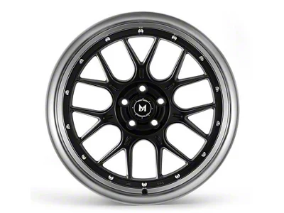 MFlow Racing MFL2 Matte Black with Machined Lip Wheel; 20x9.5; 35mm Offset (05-09 Mustang)
