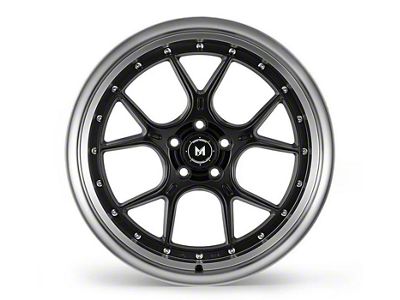 MFlow Racing MFL1 Matte Black with Machined Lip Wheel; 19x9.5; 38mm Offset (10-15 Camaro, Excluding ZL1)