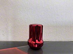 MFlow Racing Red 7-Spline Lug Nut Set with Key; M14x1.5 (08-23 Challenger)