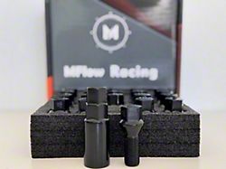 MFlow Racing Black Conical Seat Lug Bolt Set with Key; M14x1.5 (06-23 Charger)