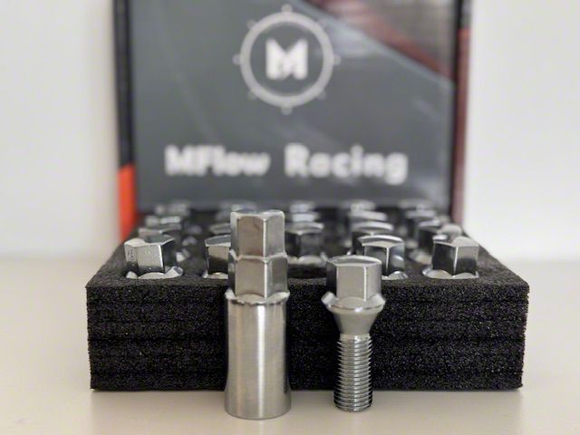 MFlow Racing Mach-E Chrome Conical Seat Lug Bolt Set with Key; M14x1.5 ...