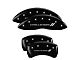 MGP Brake Caliper Covers with Challenger Stripes Logo; Black; Front and Rear (09-10 Challenger SE)