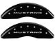 MGP Brake Caliper Covers with 5.0 Logo; Black; Front and Rear (15-23 Mustang GT w/ Performance Pack)