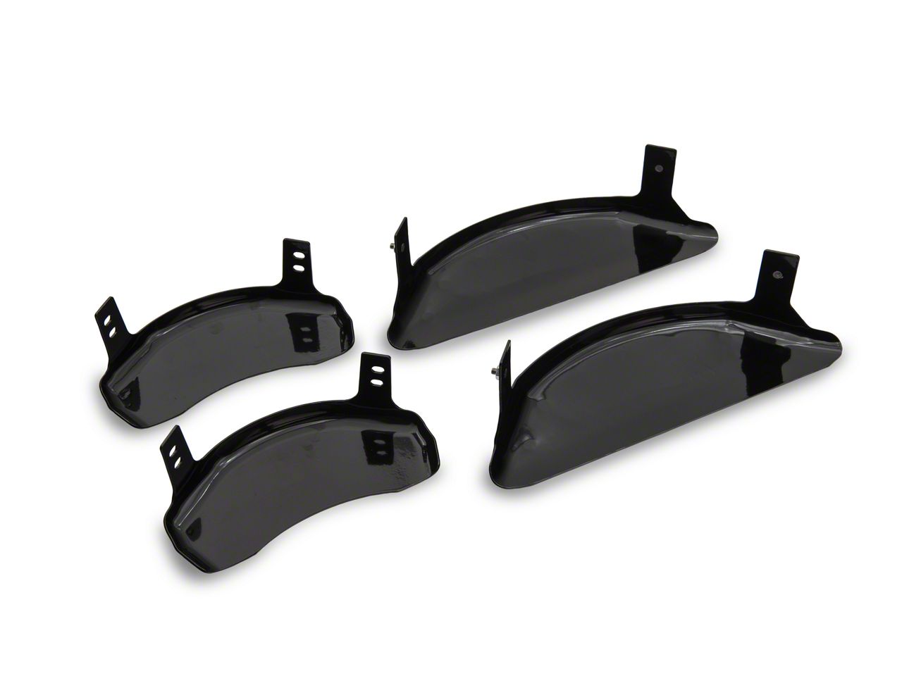 MGP Challenger Black Caliper Covers with Challenger Stripes Logo; Front