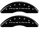 MGP Brake Caliper Covers with GT Logo; Black; Front and Rear (15-23 Mustang GT w/ Performance Pack)