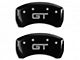 MGP Brake Caliper Covers with GT Logo; Black; Rear Only (05-14 Mustang GT)