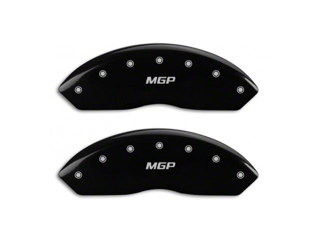 MGP Brake Caliper Covers with MGP Logo; Black; Front and Rear (94-04 Mustang Cobra, Mach 1)