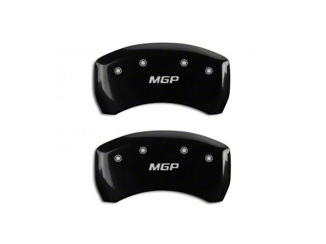 MGP Brake Caliper Covers with MGP Logo; Black; Rear Only (15-23 Mustang GT w/ Performance Pack)