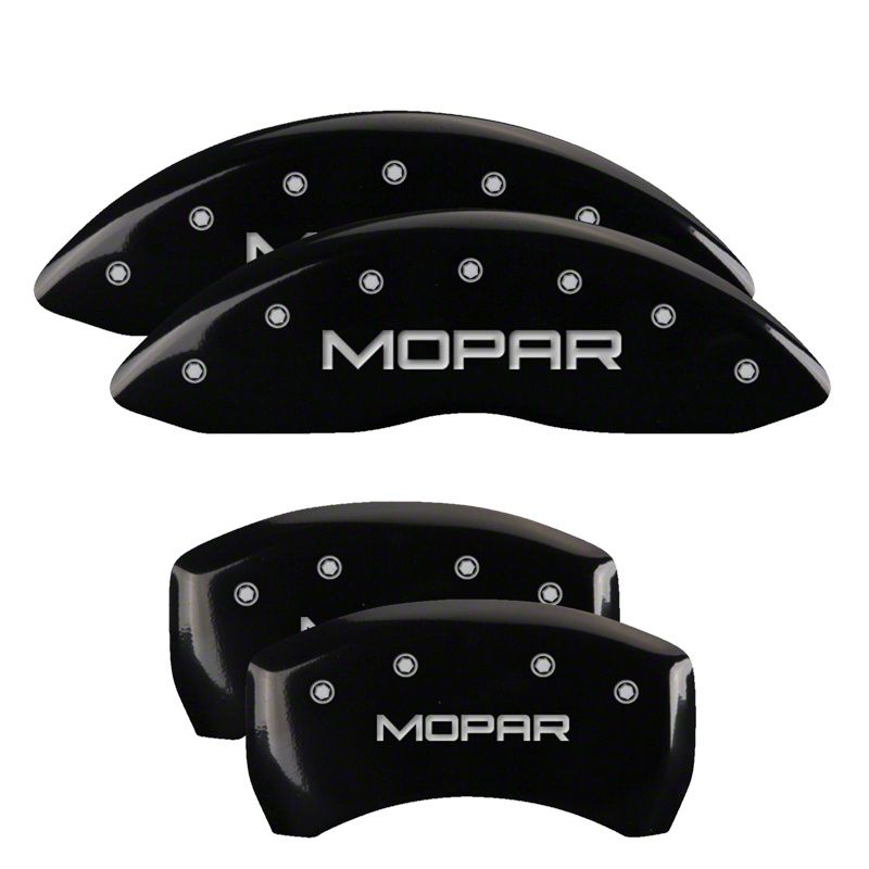 MGP Challenger Black Caliper Covers with MOPAR Logo; Front and Rear