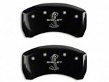 MGP Brake Caliper Covers with Shelby Snake Logo; Black; Rear Only (07-14 Mustang GT500)