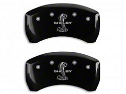MGP Brake Caliper Covers with Shelby Snake Logo; Black; Rear Only (07-14 Mustang GT500)
