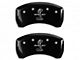 MGP Brake Caliper Covers with Shelby Snake Logo; Black; Rear Only (15-23 Mustang GT)