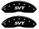 MGP Brake Caliper Covers with SVT Logo; Black; Front and Rear (94-04 Mustang Cobra)