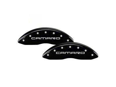MGP Black Caliper Covers with Camaro Logo; Front and Rear (1997 Camaro)
