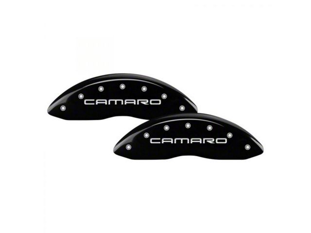 MGP Brake Caliper Covers with Camaro and Z28 Logo; Black; Front and Rear (1997 Camaro)