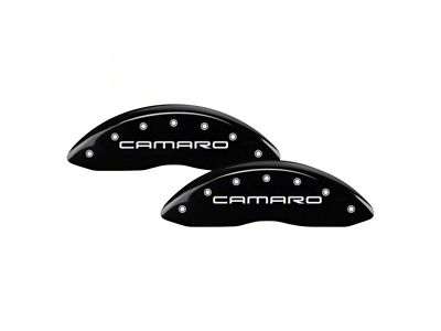 MGP Black Caliper Covers with Camaro and Z28 Logo; Front and Rear (1997 Camaro)