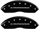 MGP Brake Caliper Covers with Gen 5/6 Camaro Logo; Black; Front and Rear (16-24 Camaro LS & LT w/ Single Piston Front Calipers)