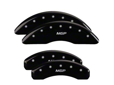 MGP Brake Caliper Covers with MGP Logo; Black; Front and Rear (16-24 Camaro SS)