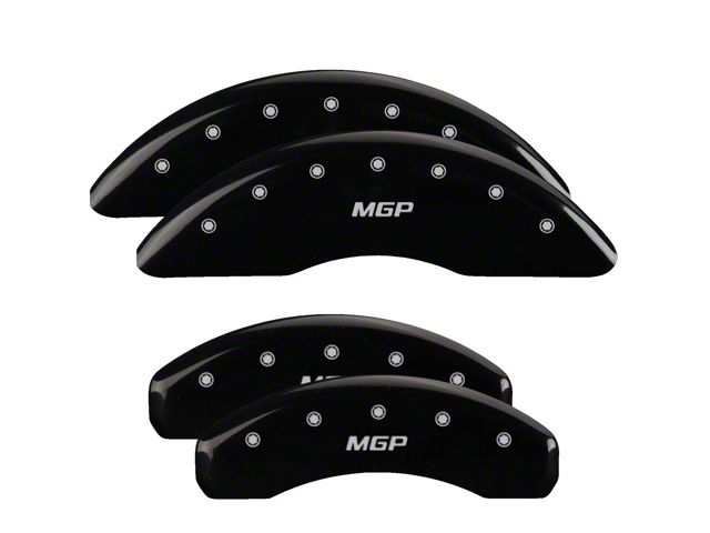 MGP Brake Caliper Covers with MGP Logo; Black; Front and Rear (16-24 Camaro SS)