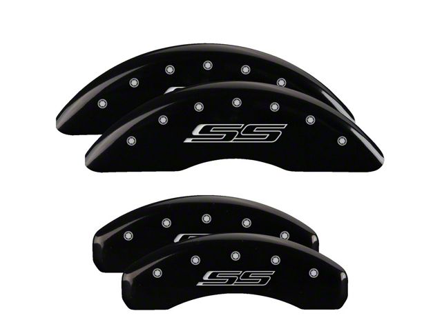 MGP Brake Caliper Covers with SS Logo; Black; Front and Rear (16-24 Camaro SS)