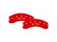 MGP Brake Caliper Covers with Bowtie Logo; Red; Front and Rear (98-02 Camaro)