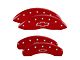 MGP Brake Caliper Covers with Bowtie Logo; Red; Front and Rear (10-15 Camaro SS)