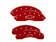 MGP Brake Caliper Covers with Bowtie Logo; Red; Front and Rear (16-24 Camaro LS & LT w/ Single Piston Front Calipers)
