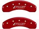 MGP Brake Caliper Covers with Camaro and RS Logo; Red; Front and Rear (16-24 Camaro LS & LT w/ Single Piston Front Calipers)