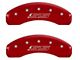 MGP Brake Caliper Covers with Camaro and SS Logo; Red; Front and Rear (10-15 Camaro SS)