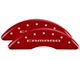 MGP Brake Caliper Covers with Camaro and Z28 Logo; Red; Front and Rear (12-15 Camaro ZL1)