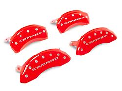 MGP Brake Caliper Covers with Gen 5/6 Camaro Logo; Red; Front and Rear (10-15 Camaro LS, LT)