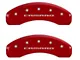 MGP Brake Caliper Covers with Gen 5/6 Camaro Logo; Red; Front and Rear (10-15 Camaro SS)