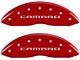 MGP Brake Caliper Covers with Gen 5/6 Camaro Logo; Red; Front and Rear (2012 Camaro SS)