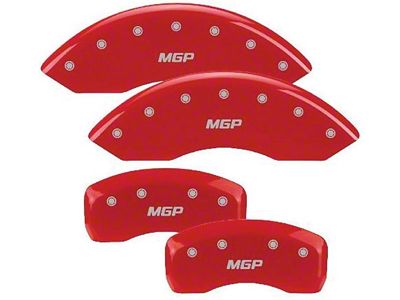 MGP Red Caliper Covers with MGP Logo; Front and Rear (1997 Camaro)