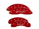 MGP Brake Caliper Covers with RS Logo; Red; Front and Rear (10-15 Camaro LS, LT)