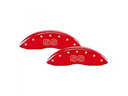 MGP Brake Caliper Covers with SS Logo; Red; Front and Rear (98-02 Camaro)