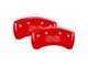 MGP Brake Caliper Covers with SS Logo; Red; Front and Rear (98-02 Camaro)
