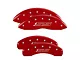 MGP Brake Caliper Covers with SS Logo; Red; Front and Rear (10-15 Camaro SS)