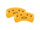 MGP Brake Caliper Covers with Bowtie Logo; Yellow; Front and Rear (1997 Camaro)