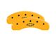 MGP Brake Caliper Covers with Bowtie Logo; Yellow; Front and Rear (10-15 Camaro LS, LT)