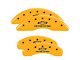 MGP Brake Caliper Covers with Chevy Racing Logo; Yellow; Front and Rear (16-24 Camaro SS)