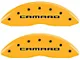 MGP Brake Caliper Covers with Gen 5/6 Camaro Logo; Yellow; Front and Rear (10-15 Camaro LS, LT)