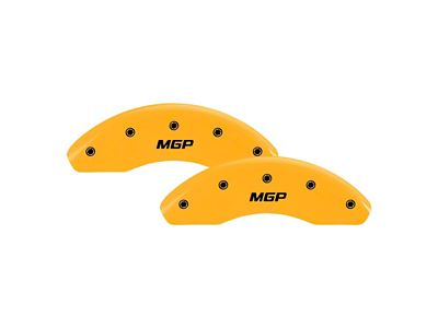 MGP Brake Caliper Covers with MGP Logo; Yellow; Front and Rear (1997 Camaro)