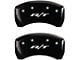 MGP Brake Caliper Covers with Charger and R/T Logo; Black; Front and Rear (09-10 Challenger SE)