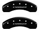 MGP Brake Caliper Covers with Charger Logo; Black; Front and Rear (08-14 Challenger SRT8; 2015 Challenger SRT 392; 15-23 Challenger Scat Pack w/ 4-Piston Front Calipers)