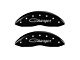 MGP Brake Caliper Covers with Cursive Charger Logo; Black; Front and Rear (09-10 Challenger R/T)