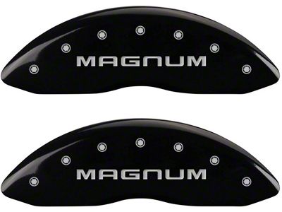 MGP Brake Caliper Covers with Magnum Logo; Black; Front and Rear (09-10 Challenger R/T)