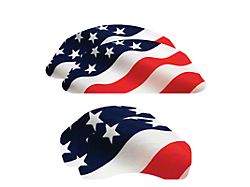 MGP Brake Caliper Covers; Stars and Stripes; Front and Rear (11-23 Challenger R/T; 2014 Challenger Rallye Redline; 17-23 Challenger GT, T/A; 12-23 Challenger SXT w/ Dual Piston Front Calipers)